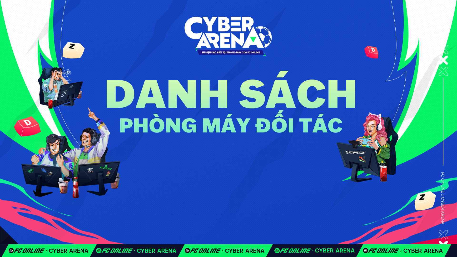 Cyber Arena — Danh sách phòng máy đối tác