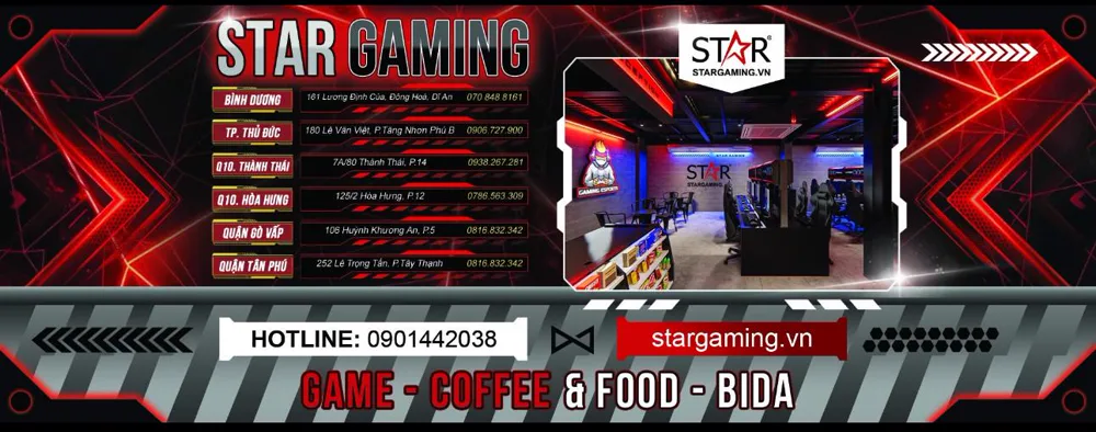 Phòng máy Star Gaming Lê Trọng Tấn