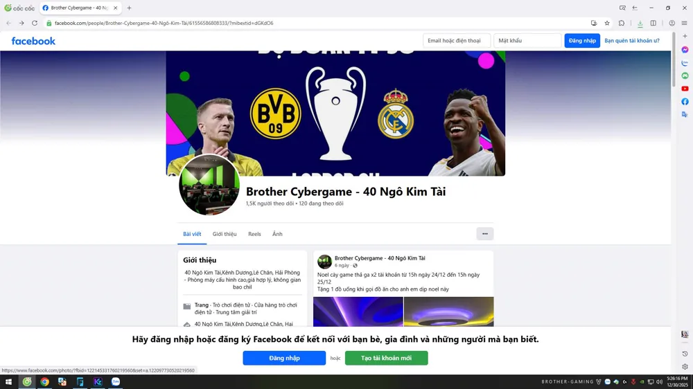 Phòng máy Brother Gaming